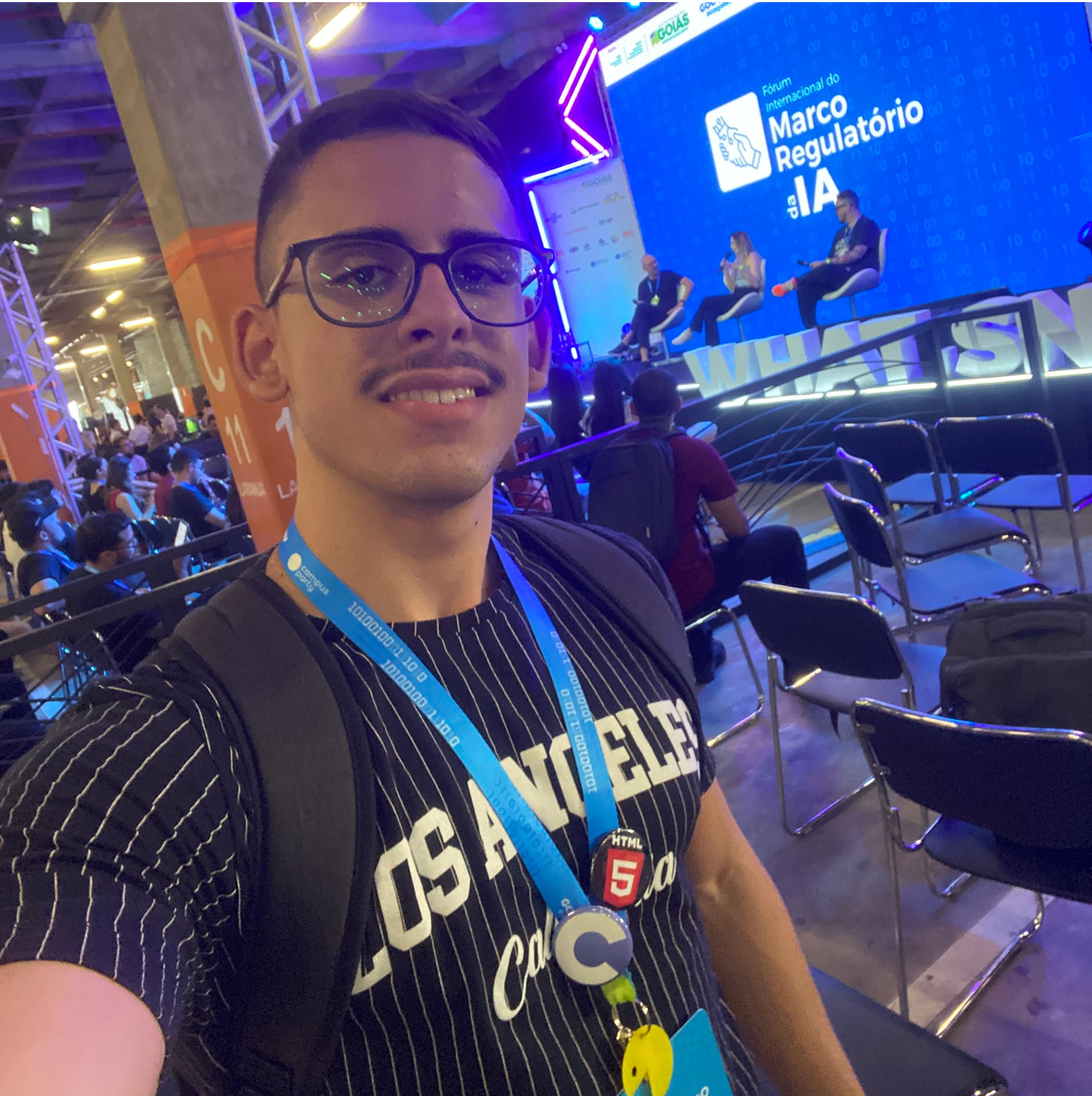 Uma selfie minha tirada na campus party